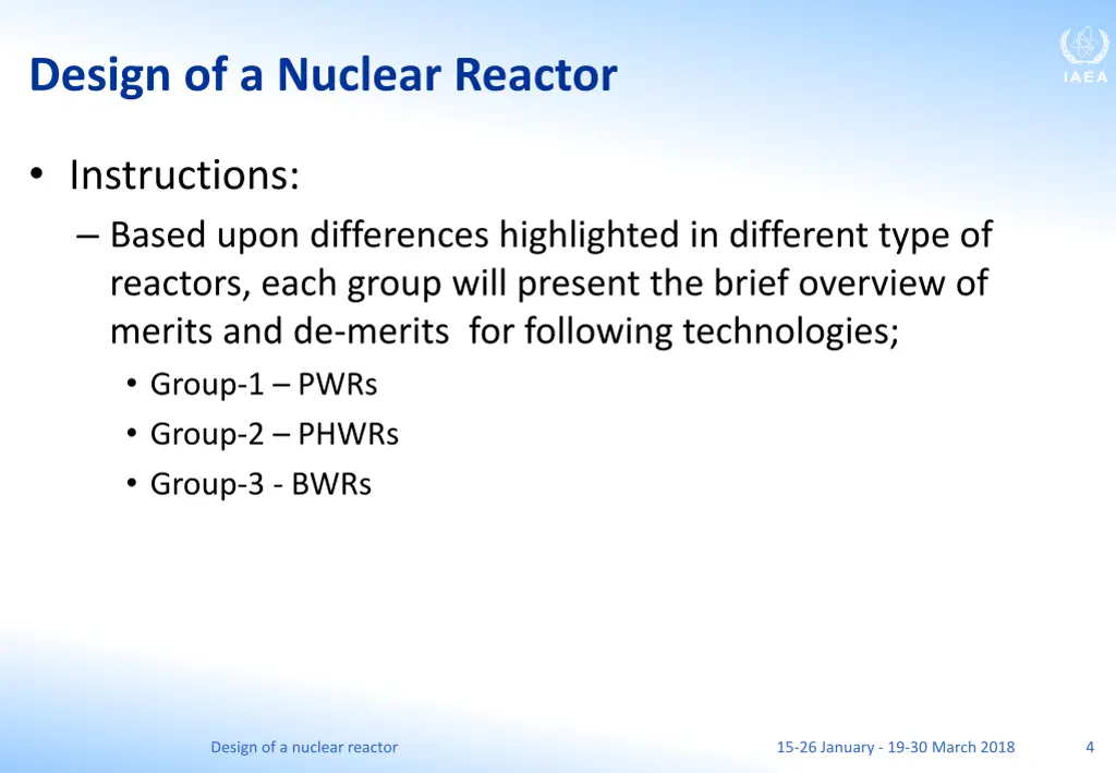 design of a nuclear reactor 1