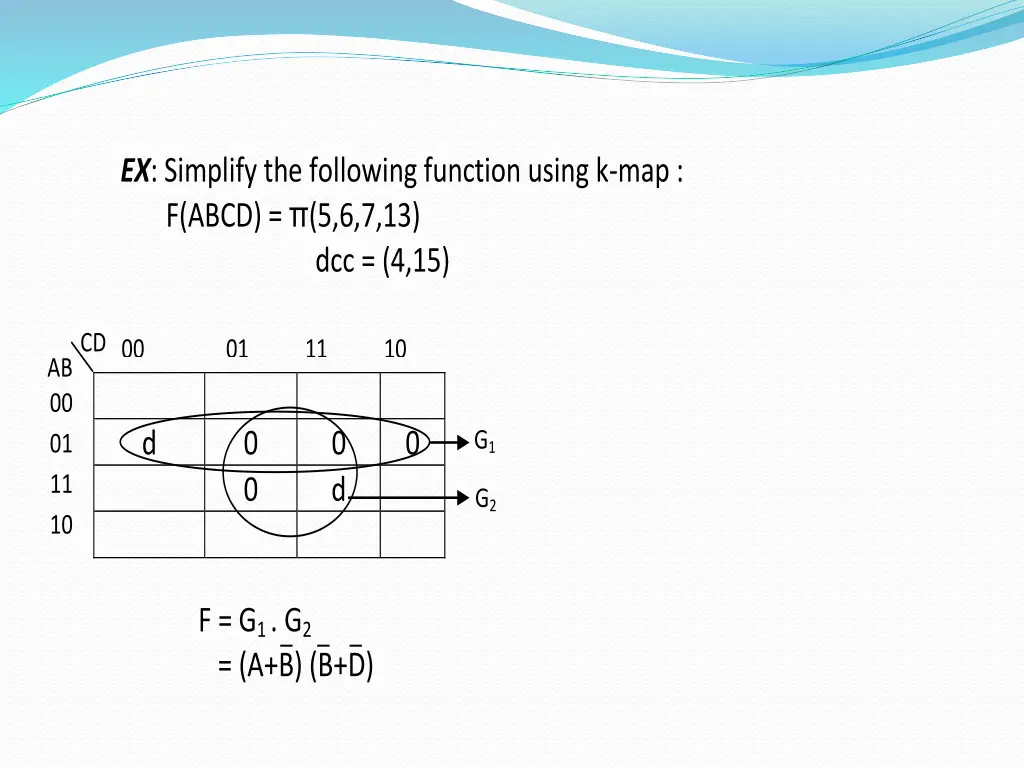 ex simplify the following function using 3