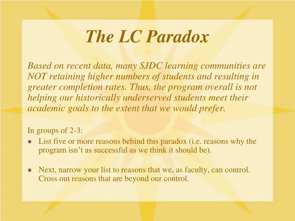 the lc paradox