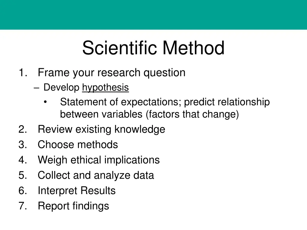 scientific method