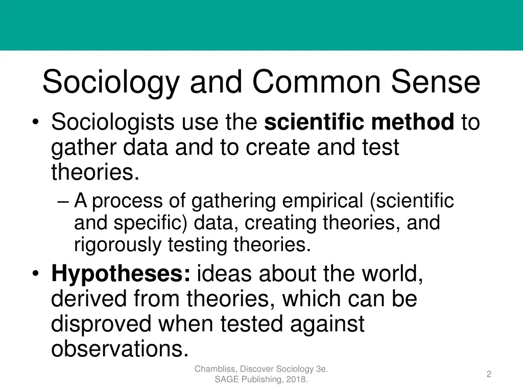 sociology and common sense sociologists