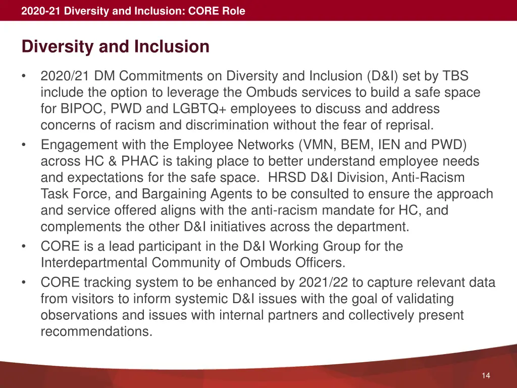 2020 21 diversity and inclusion core role