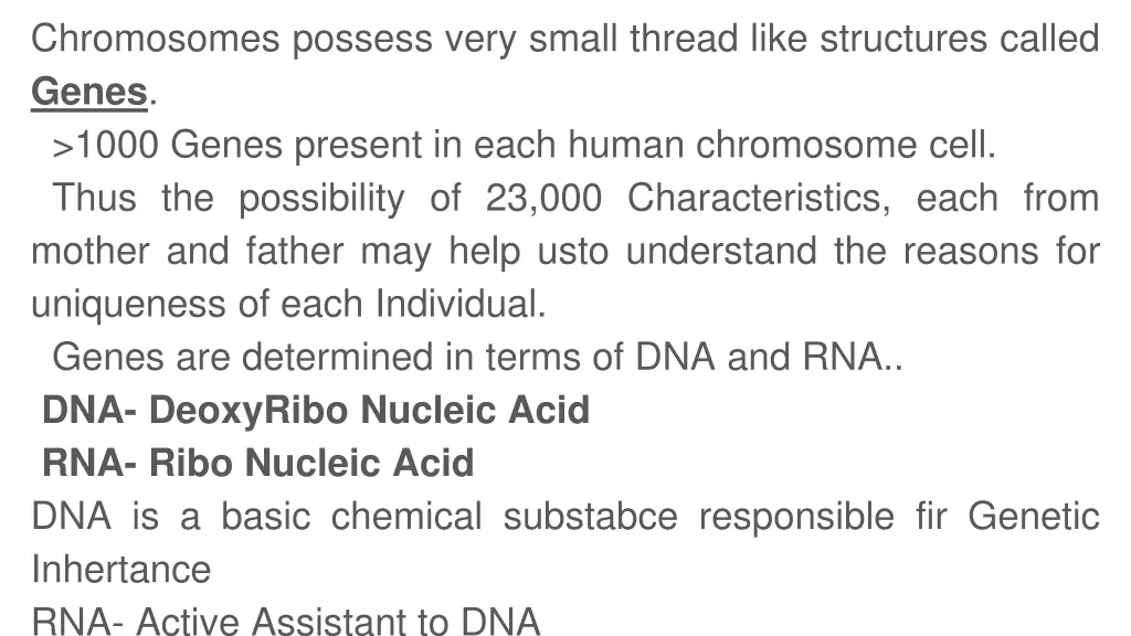 chromosomes possess very small thread like