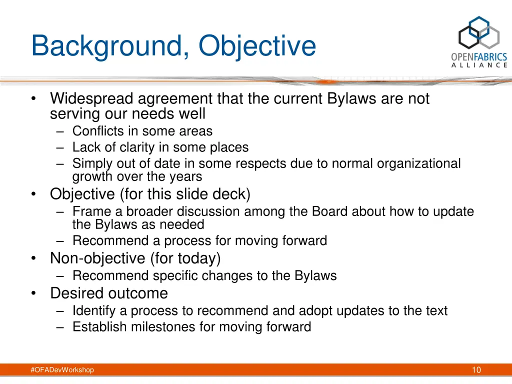 background objective