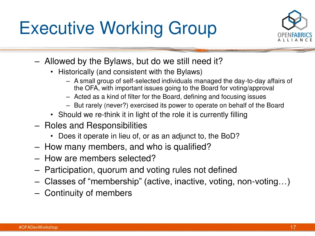 executive working group