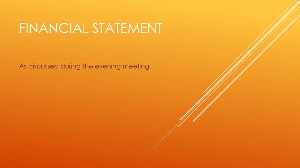 financial statement