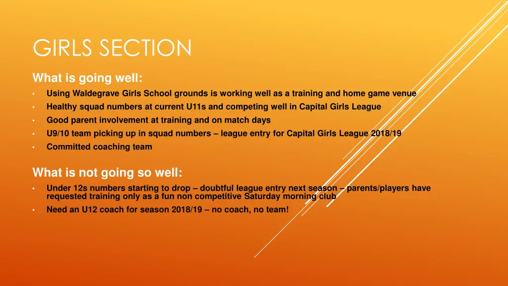 girls section