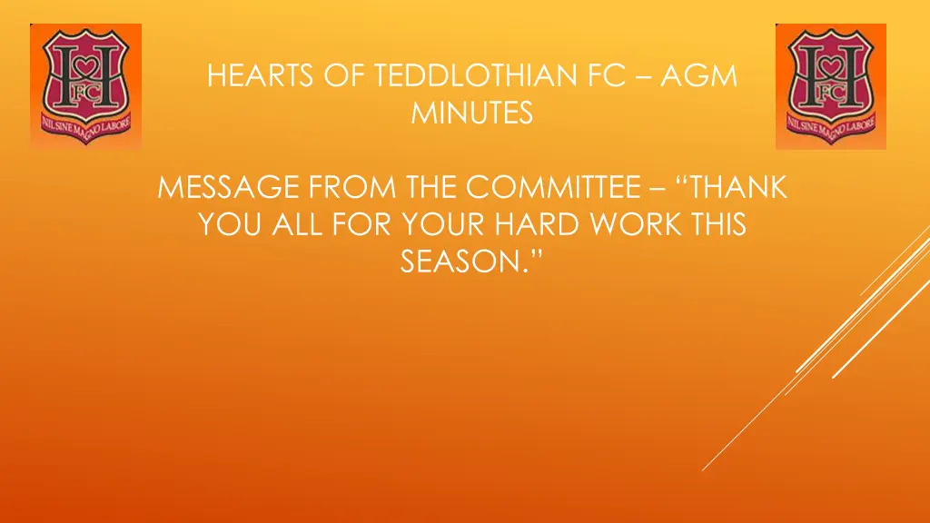 hearts of teddlothian fc agm minutes
