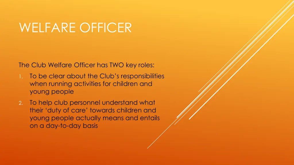 welfare officer