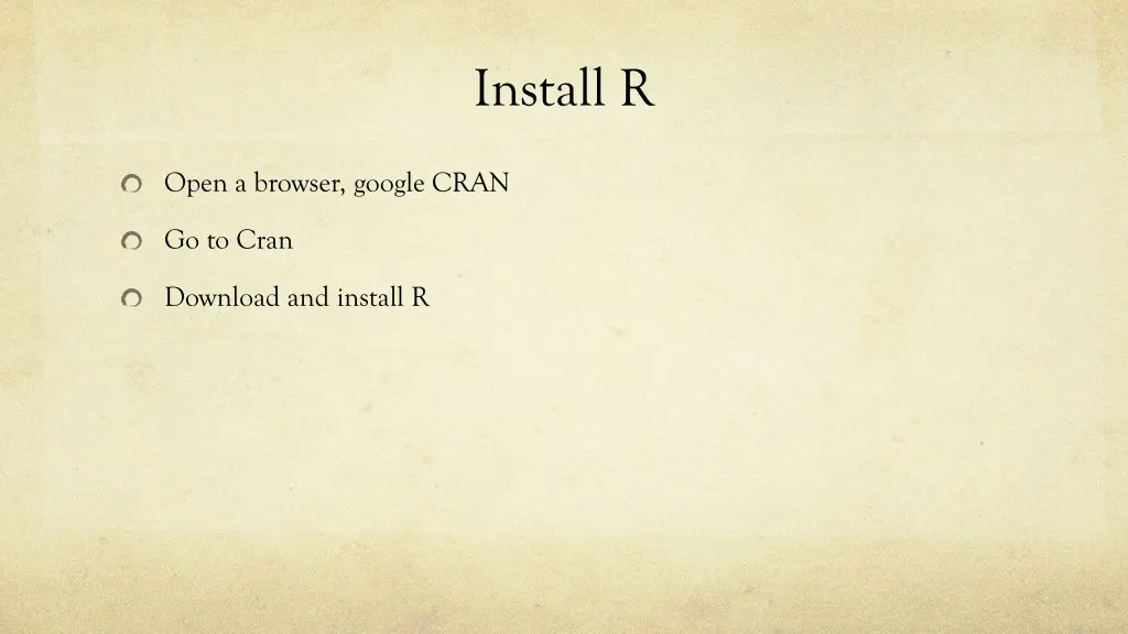 install r