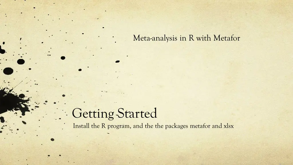 meta analysis in r with metafor
