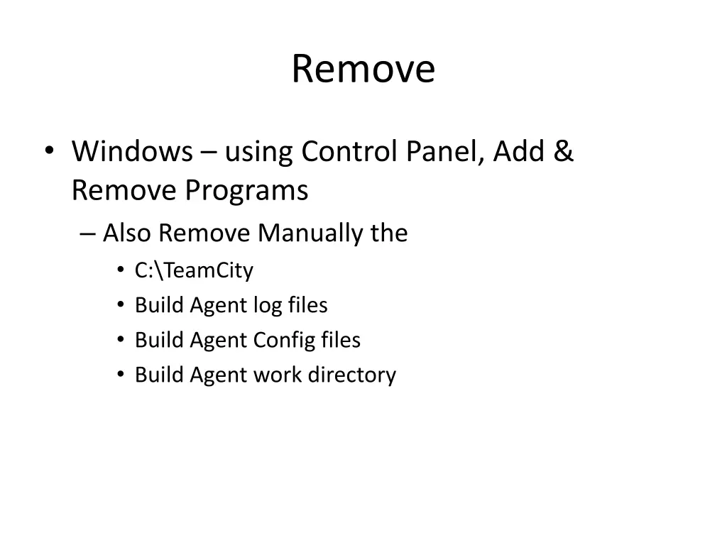 remove