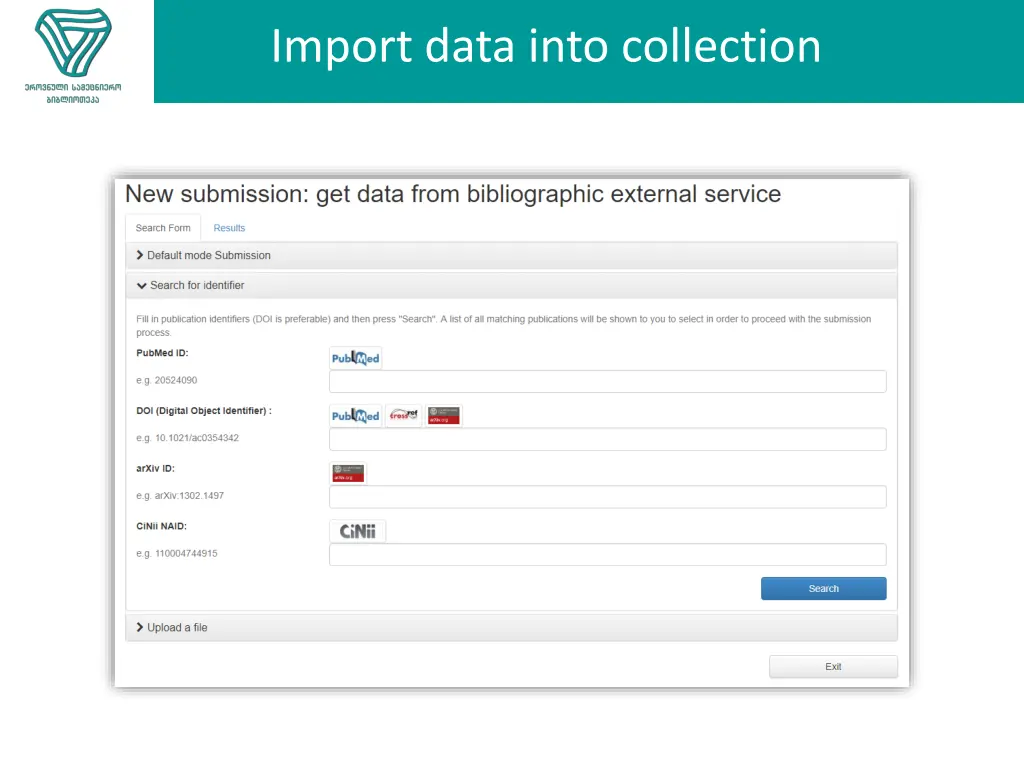 import data into collection