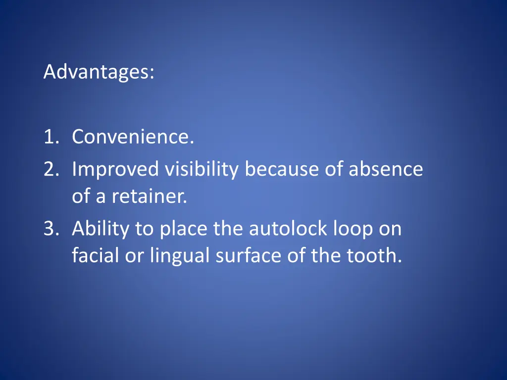 advantages