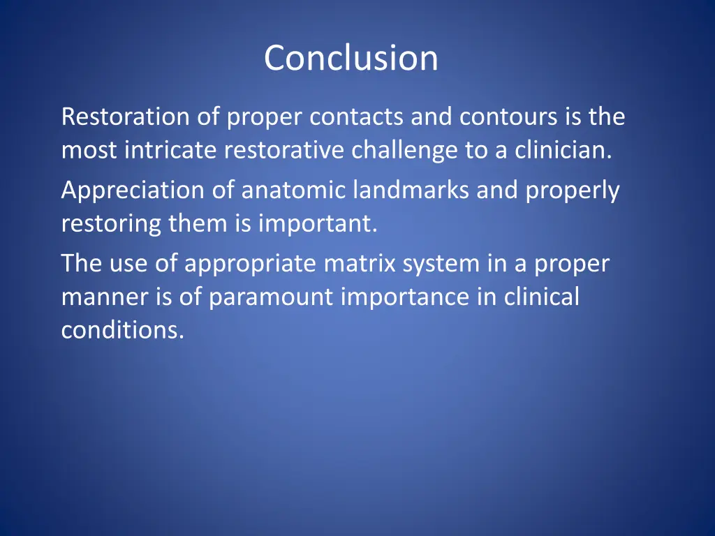 conclusion