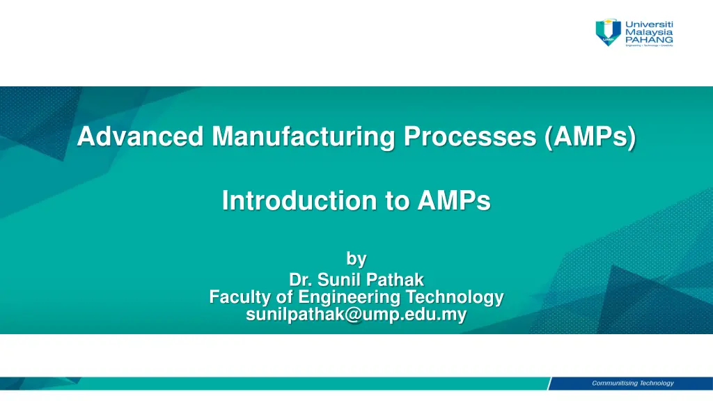 advanced manufacturing processes amps