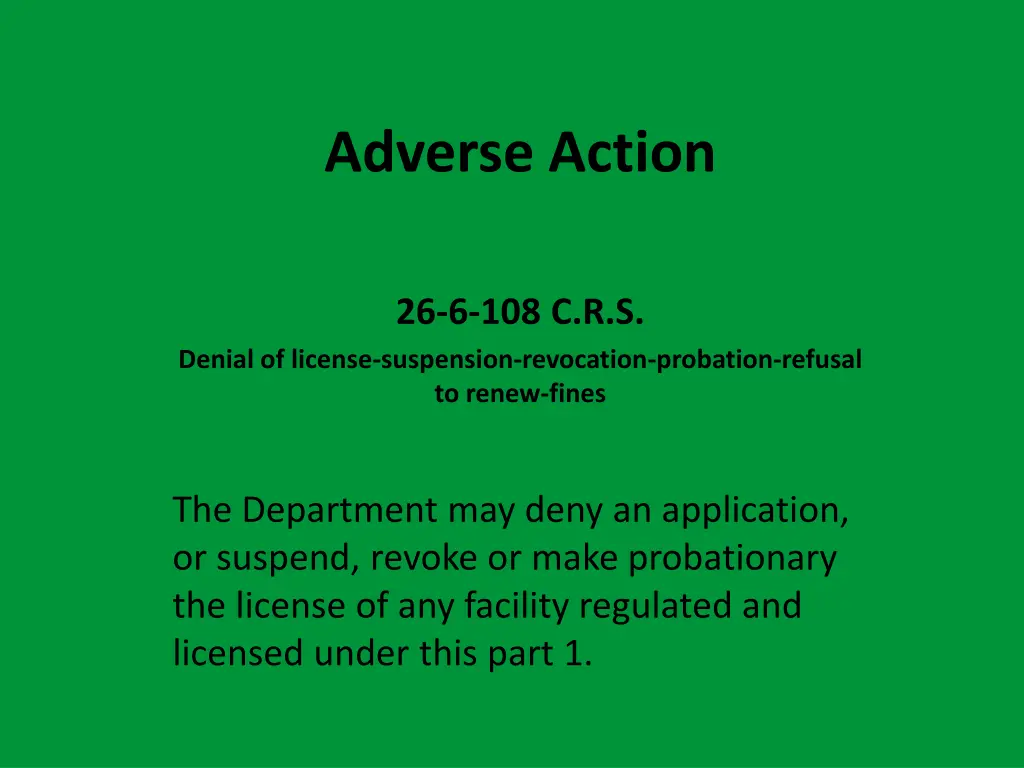 adverse action