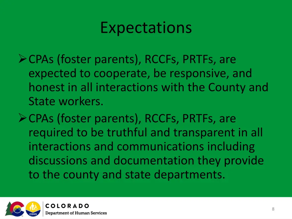 expectations
