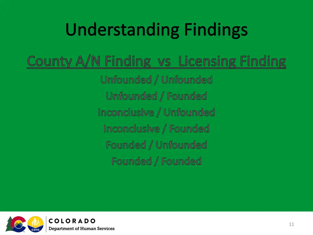 understanding findings