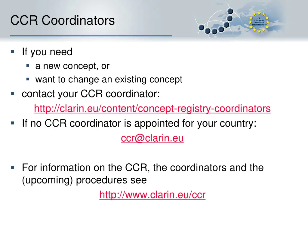 ccr coordinators