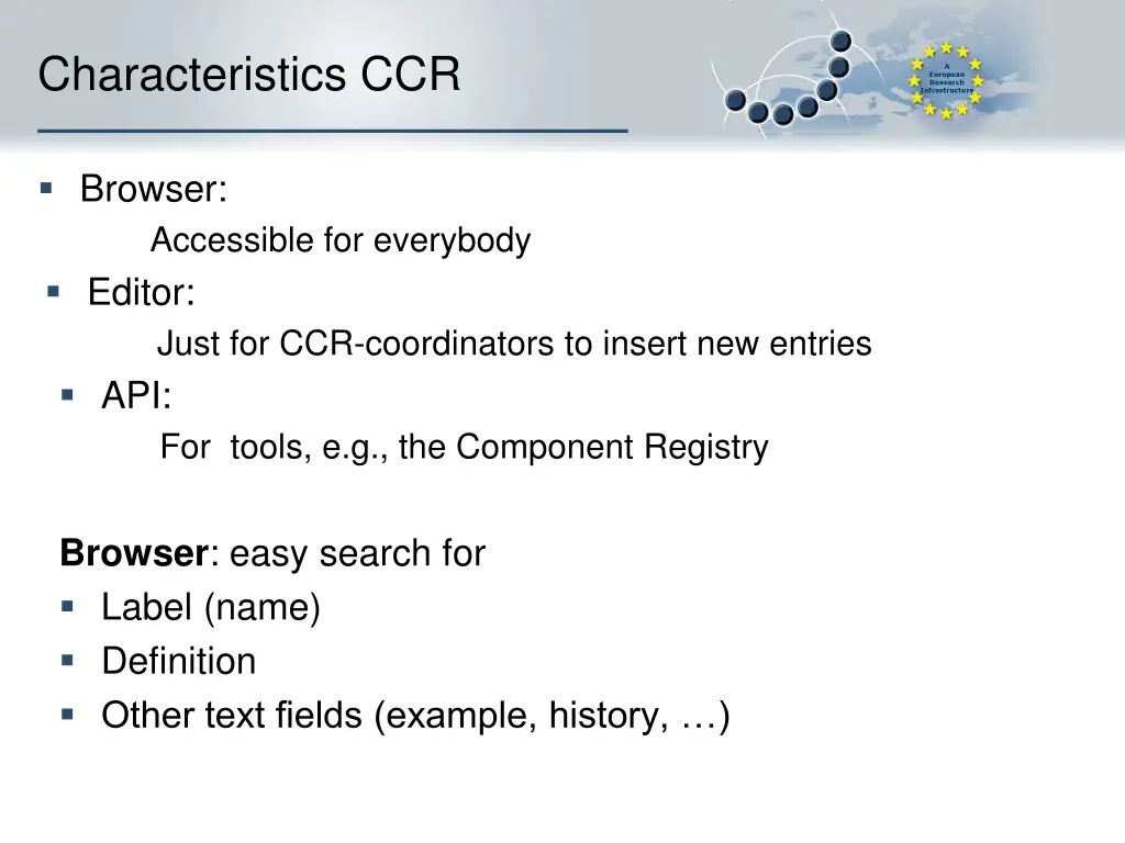 characteristics ccr