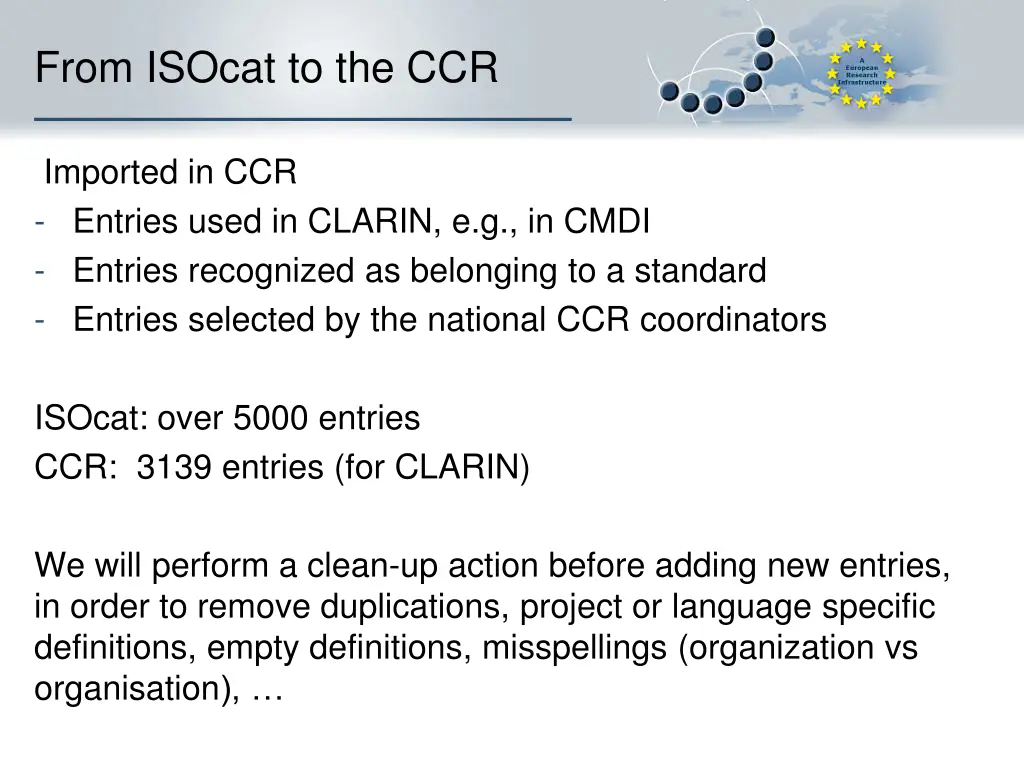 from isocat to the ccr
