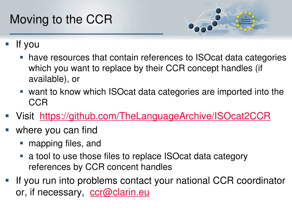 moving to the ccr