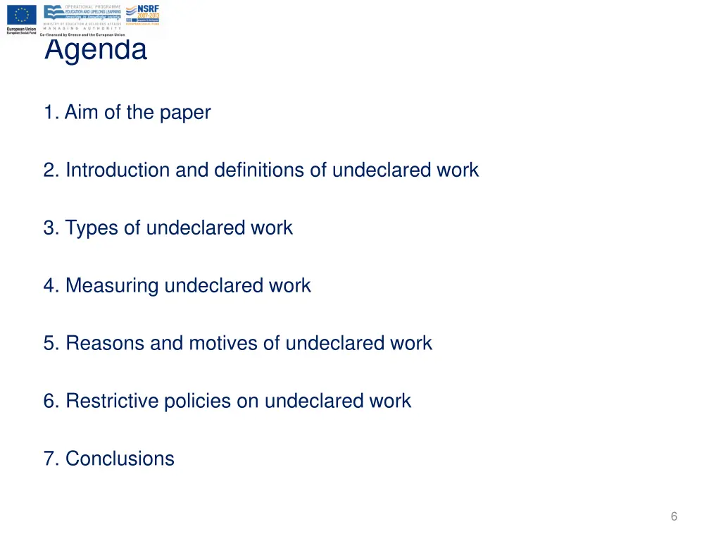 agenda