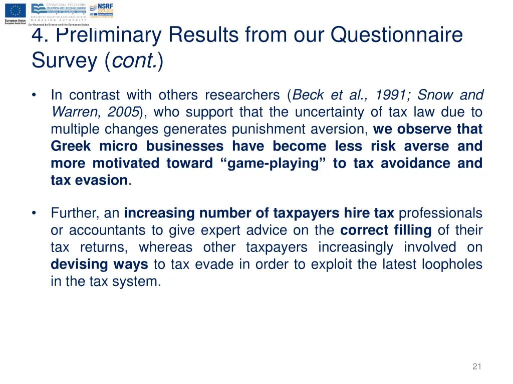 4 preliminary results from our questionnaire 3