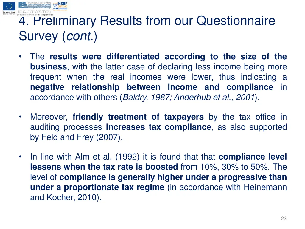 4 preliminary results from our questionnaire 5