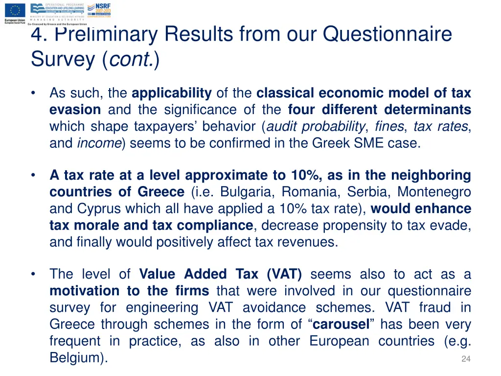 4 preliminary results from our questionnaire 6