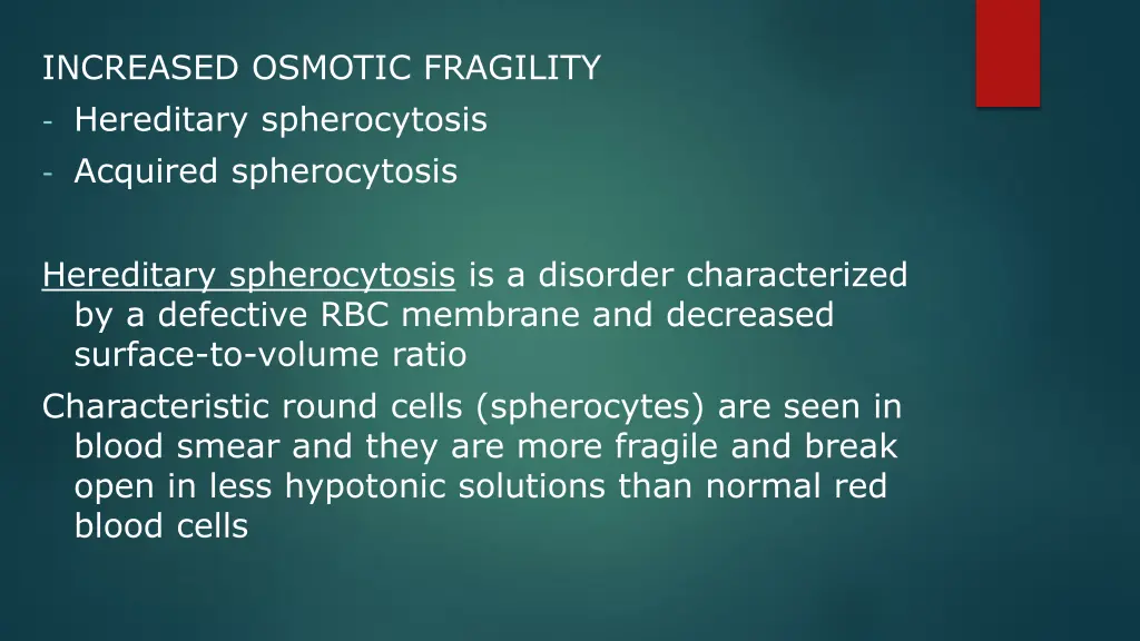 increased osmotic fragility hereditary