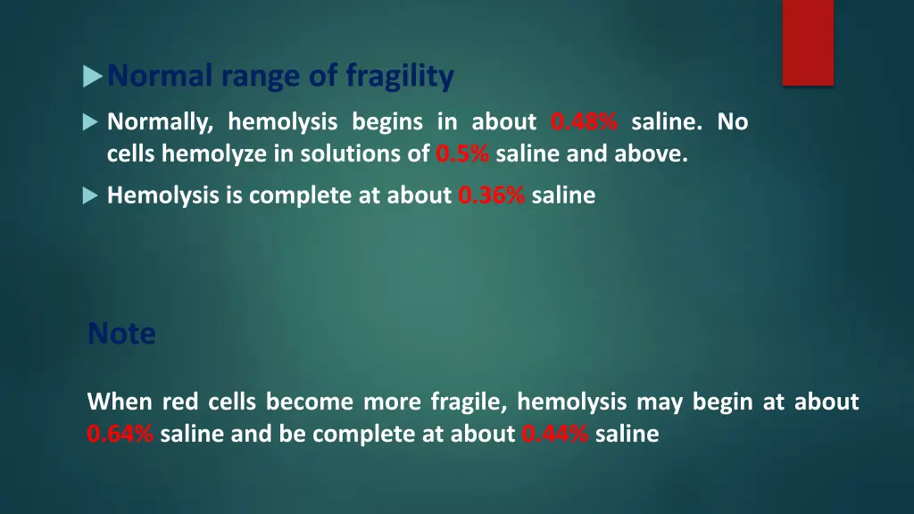 normal range of fragility