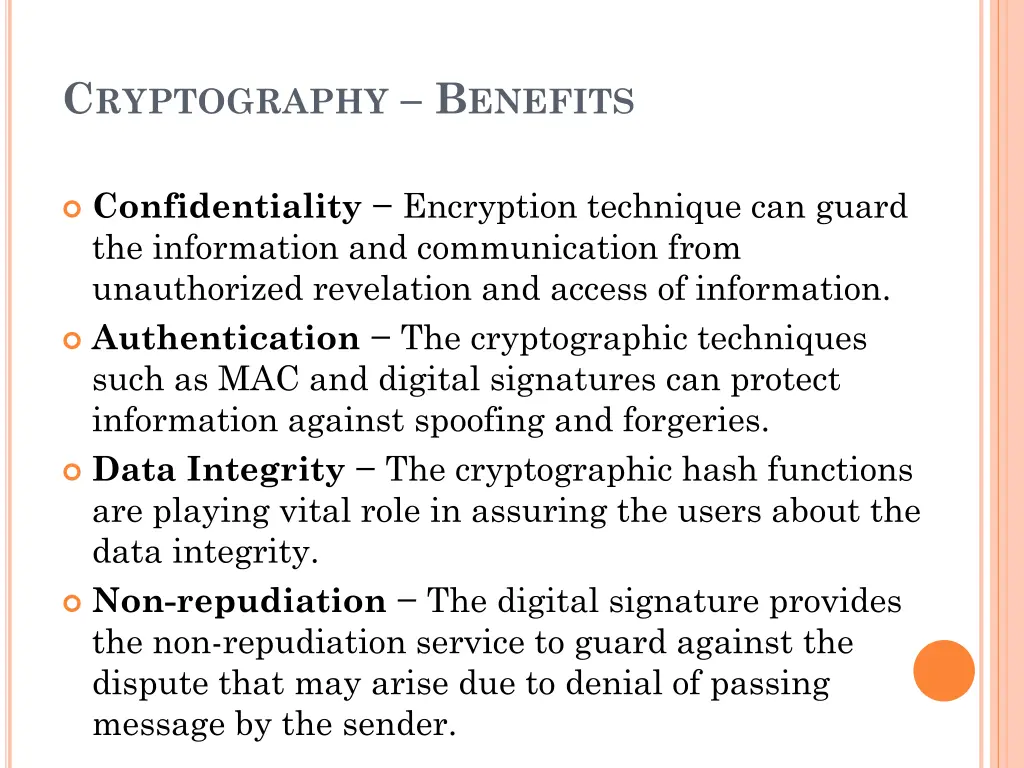 c ryptography b enefits