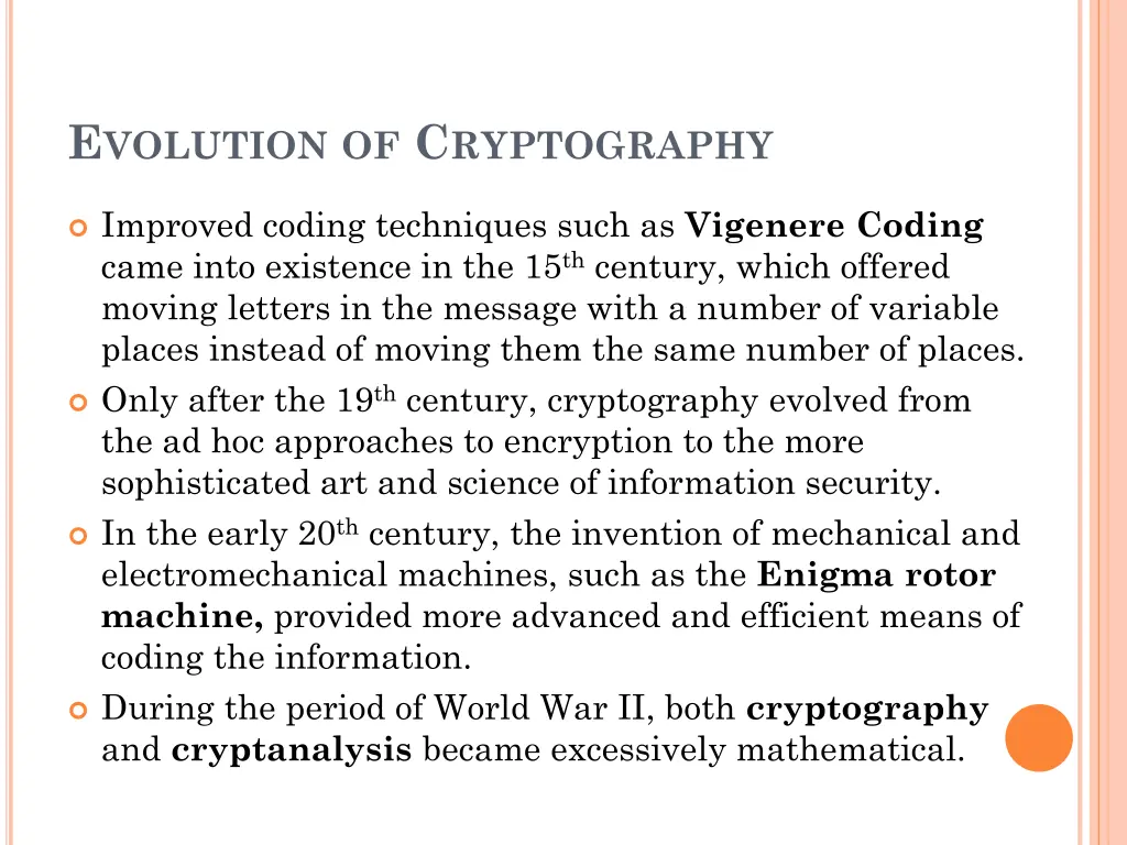 e volution of c ryptography