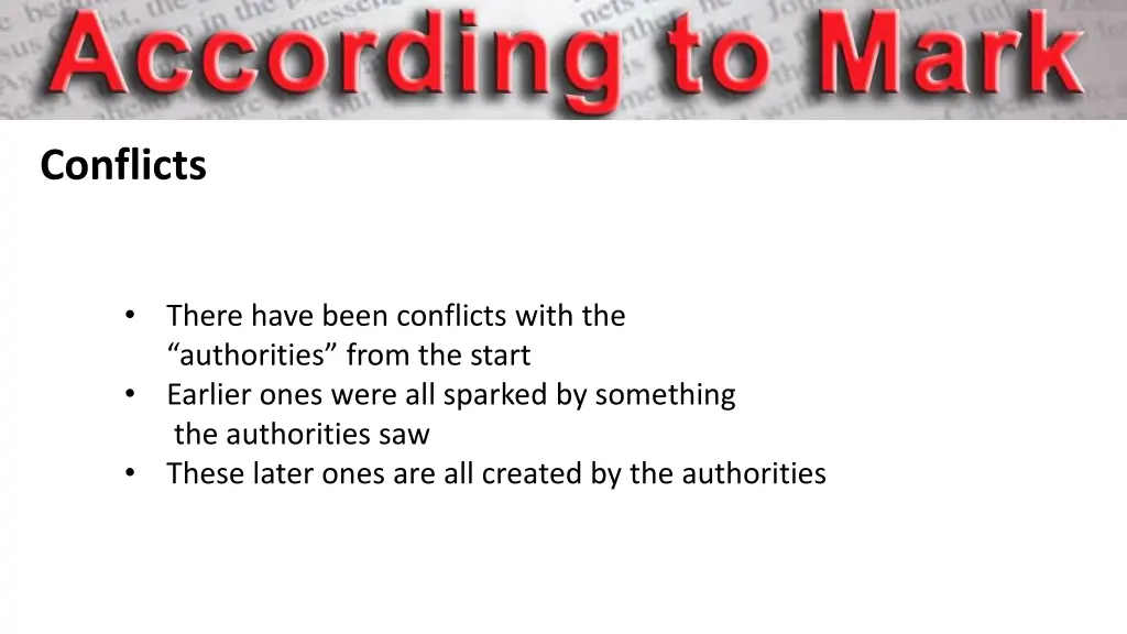 conflicts
