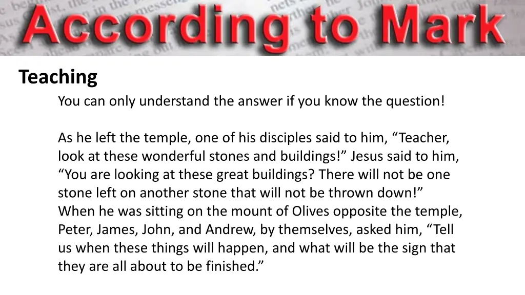 teaching you can only understand the answer