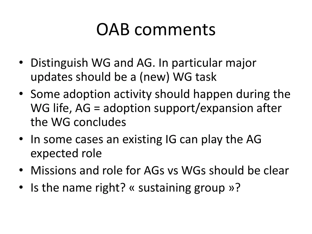 oab comments