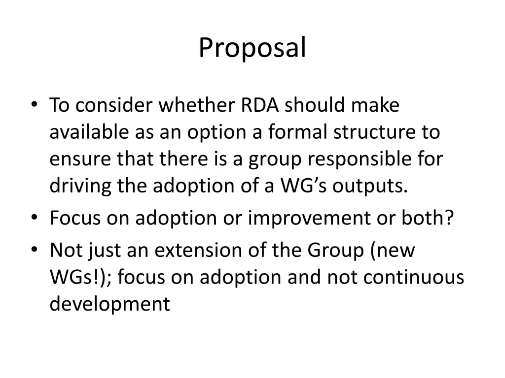 proposal