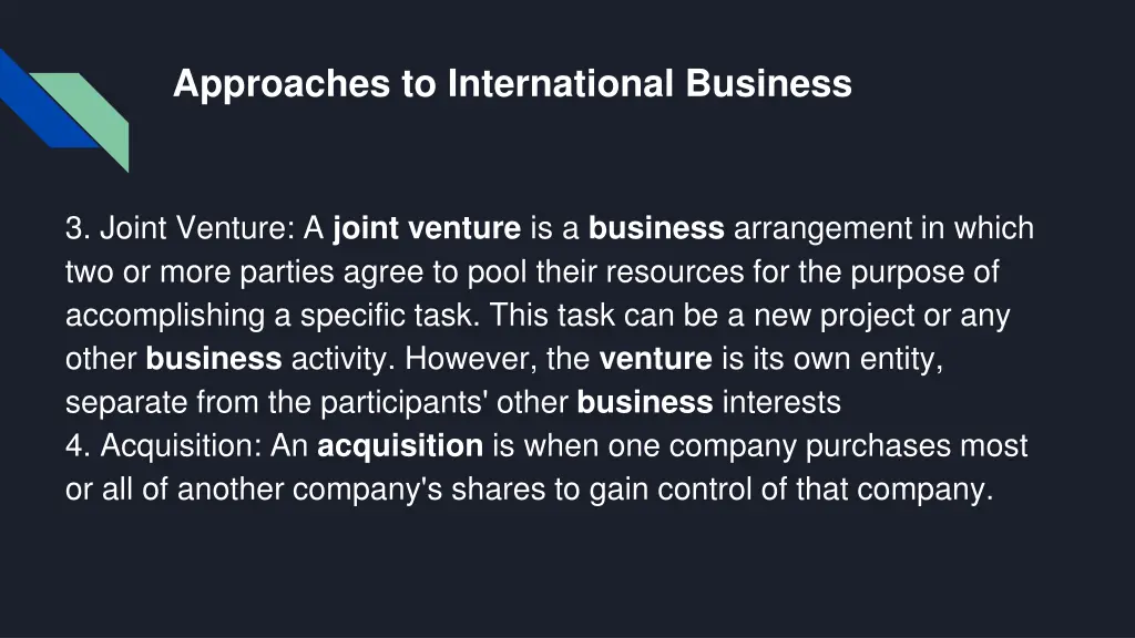approaches to international business 1