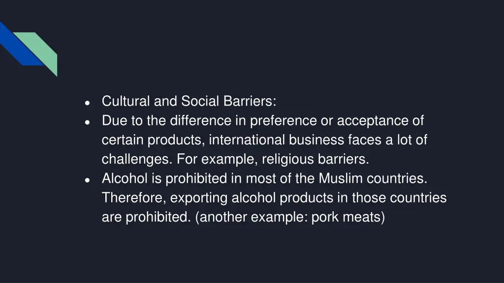 cultural and social barriers