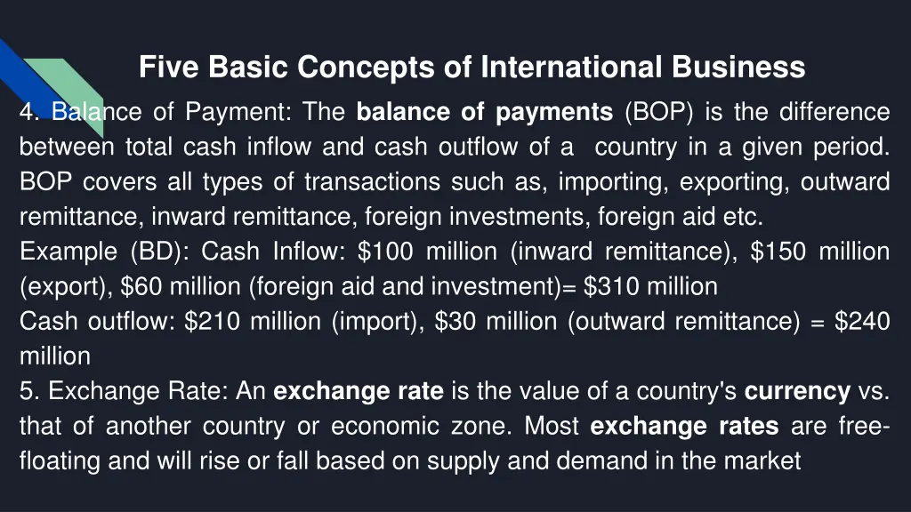 five basic concepts of international business 1