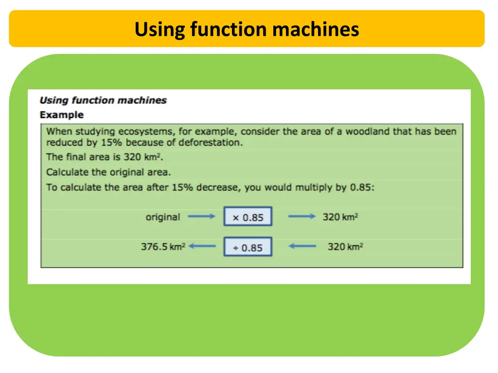 using function machines