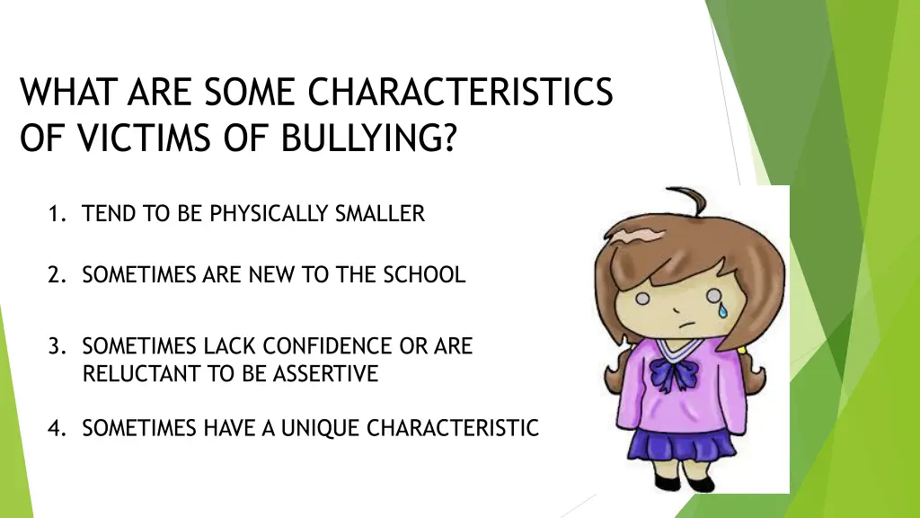what are some characteristics of victims
