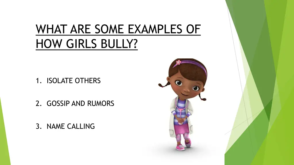 what are some examples of how girls bully