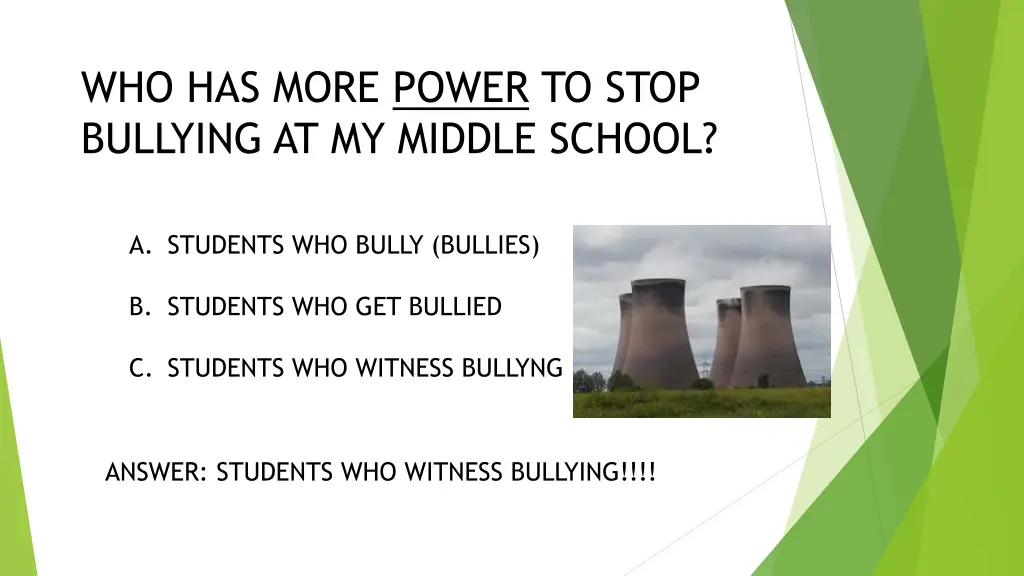 who has more power to stop bullying at my middle