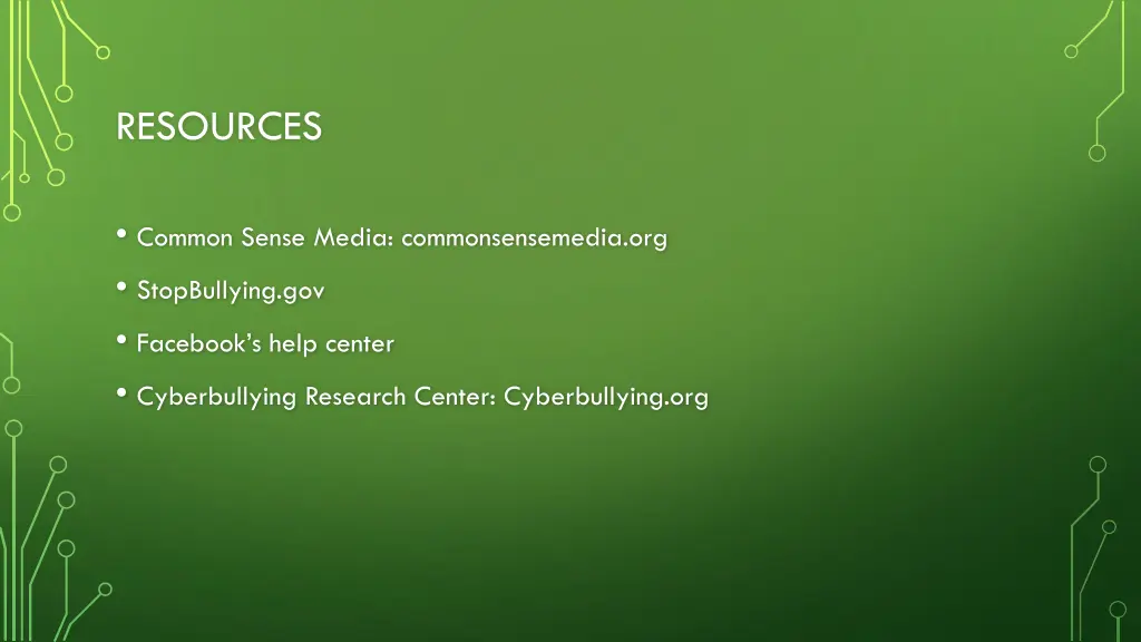 resources