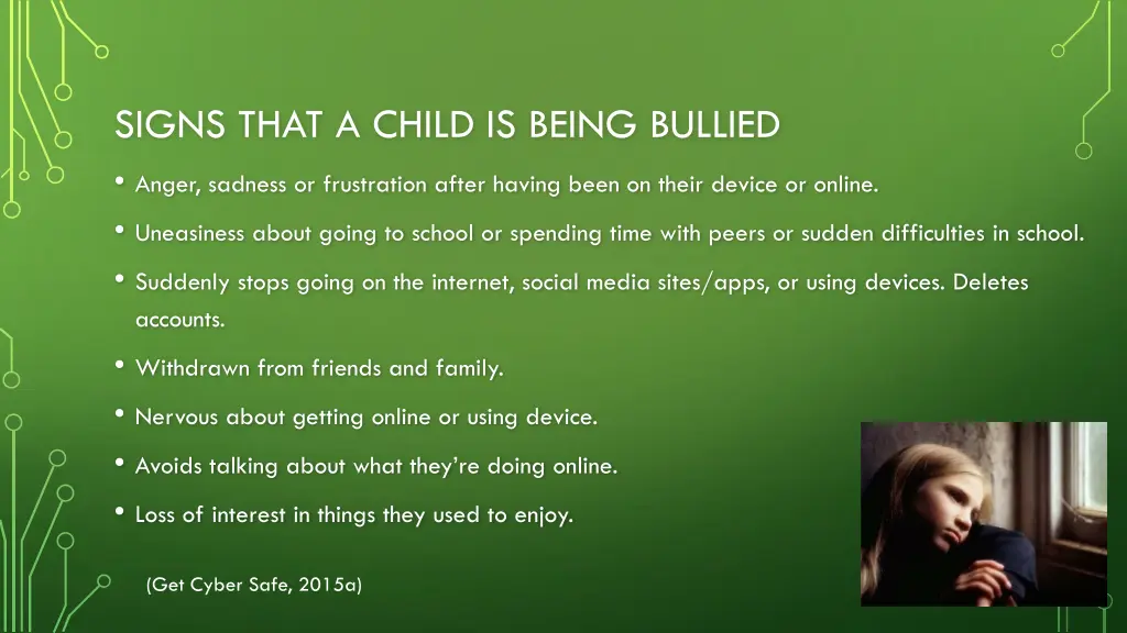 signs that a child is being bullied anger sadness