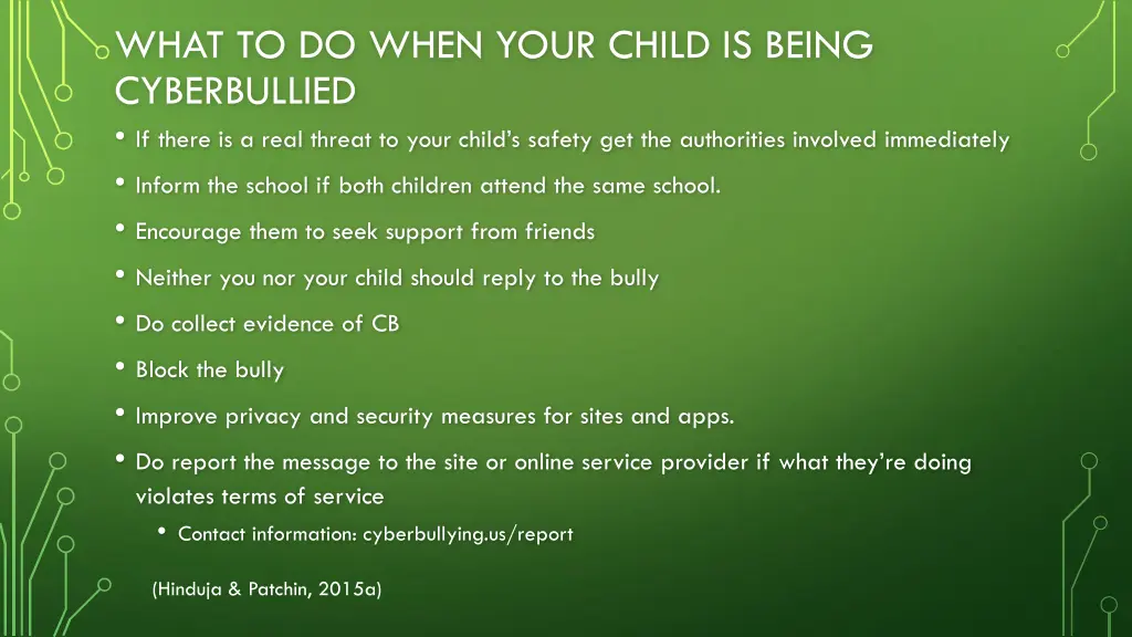 what to do when your child is being cyberbullied