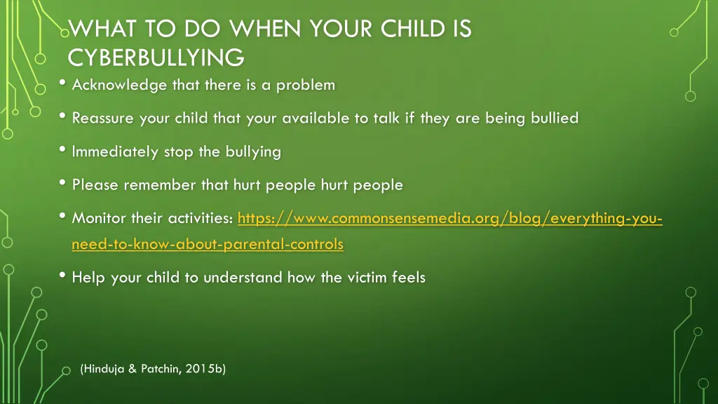 what to do when your child is cyberbullying